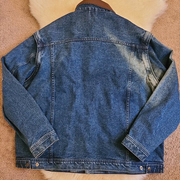 Dakota Convertible to Sleeveless Jean Jacket Elbow Patches Men's 2XL - Picture 2 of 8